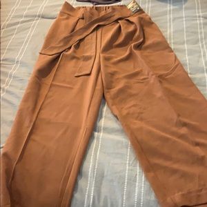 Crop Pant Wide Leg- Rust color